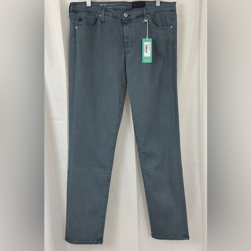 AG Prima Ankle Cigarette Leg Slate Blue Jean Size 32R. 28” Inseam New with tags